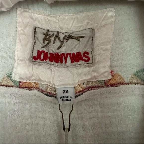 Johnny Was Toyah Blouse - Gauzy Embroidered Cotton Tunic Style Top or Dress - XS - Picture 5 of 7